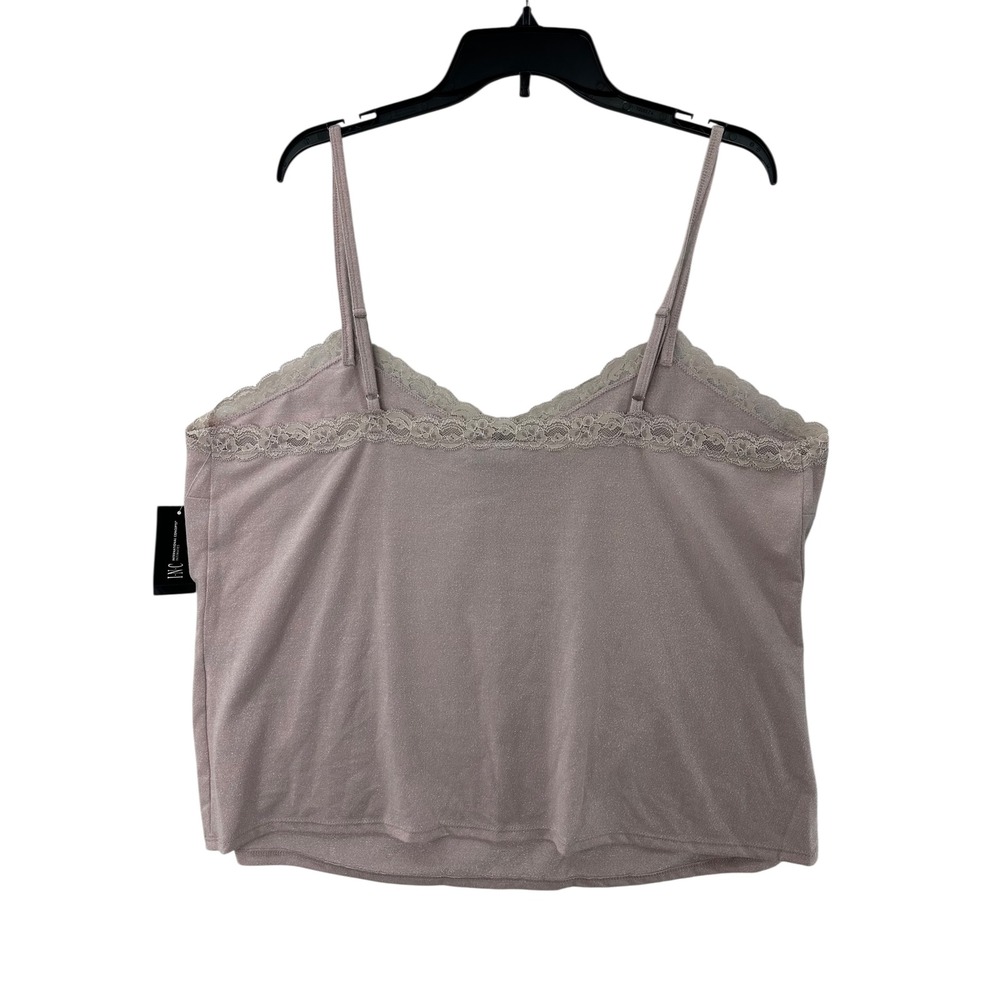 INC International Concepts Cami Top Lace Trim‎ Metallic Sparkle XXL